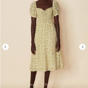 NWT Faithfull the Brand Olympia midi dress M US 6 runs very small see size chart
